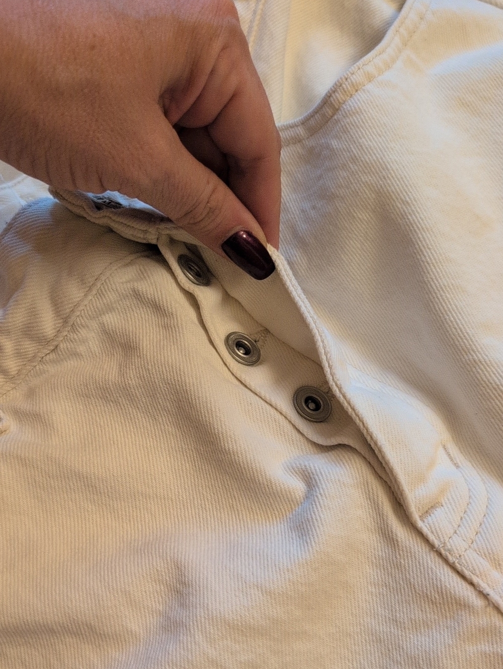 NEW Madewell The Darted Barrel-Leg Jean Vintage Canvas White Size 28 - Picture 5 of 12